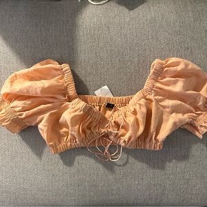 Windsor tie in the front crop top